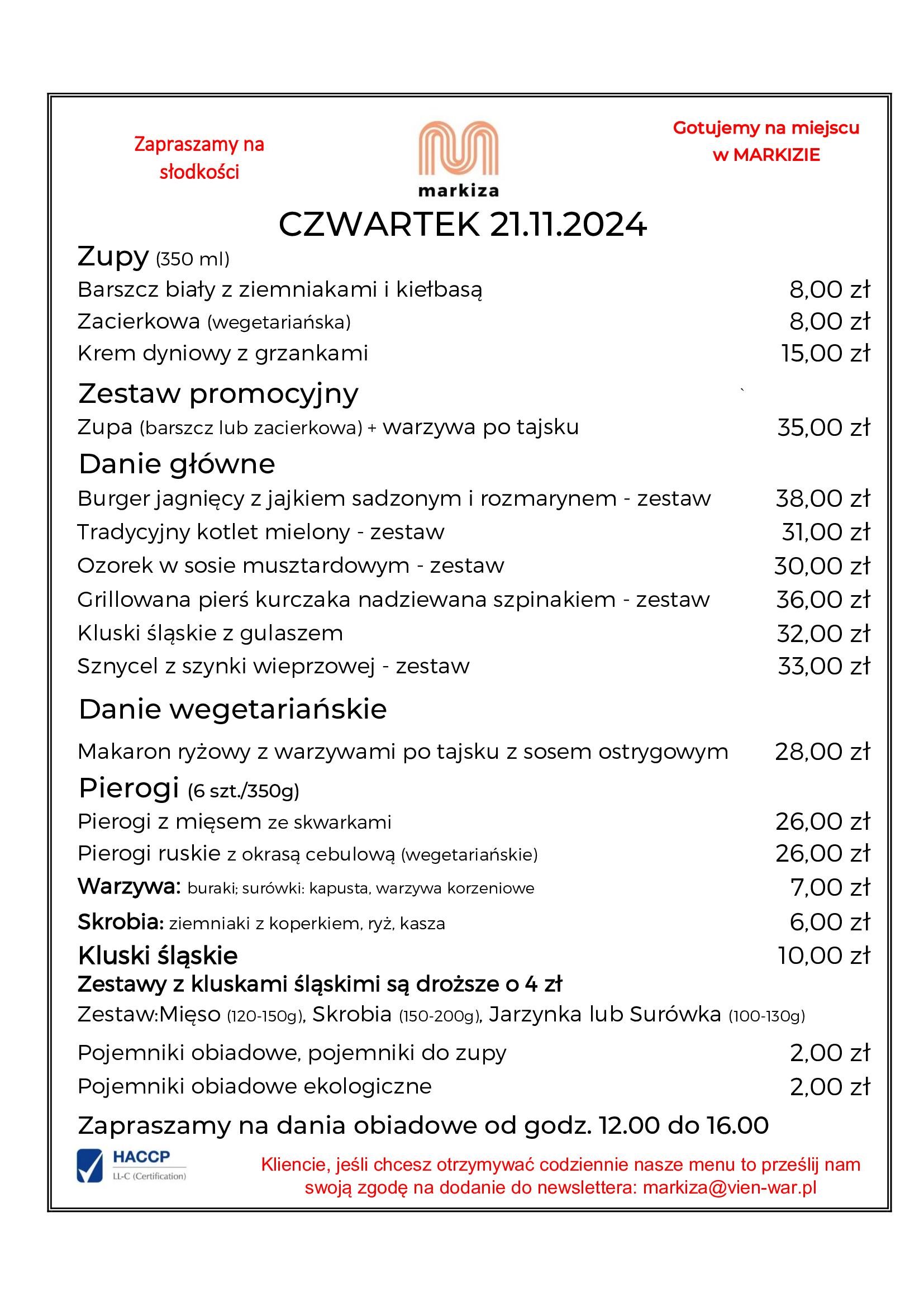 menu markiza 21.11