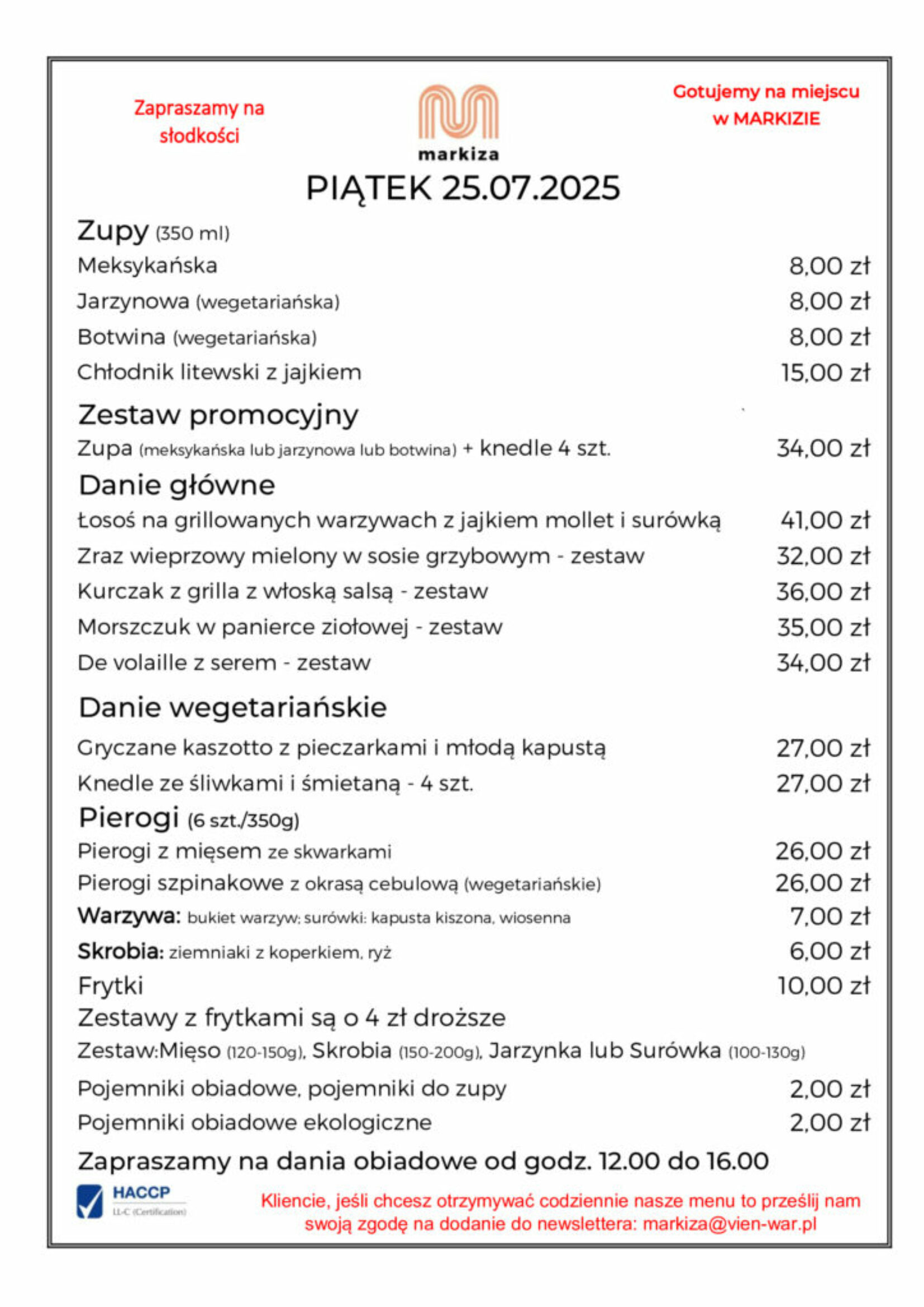 menu 25.07
