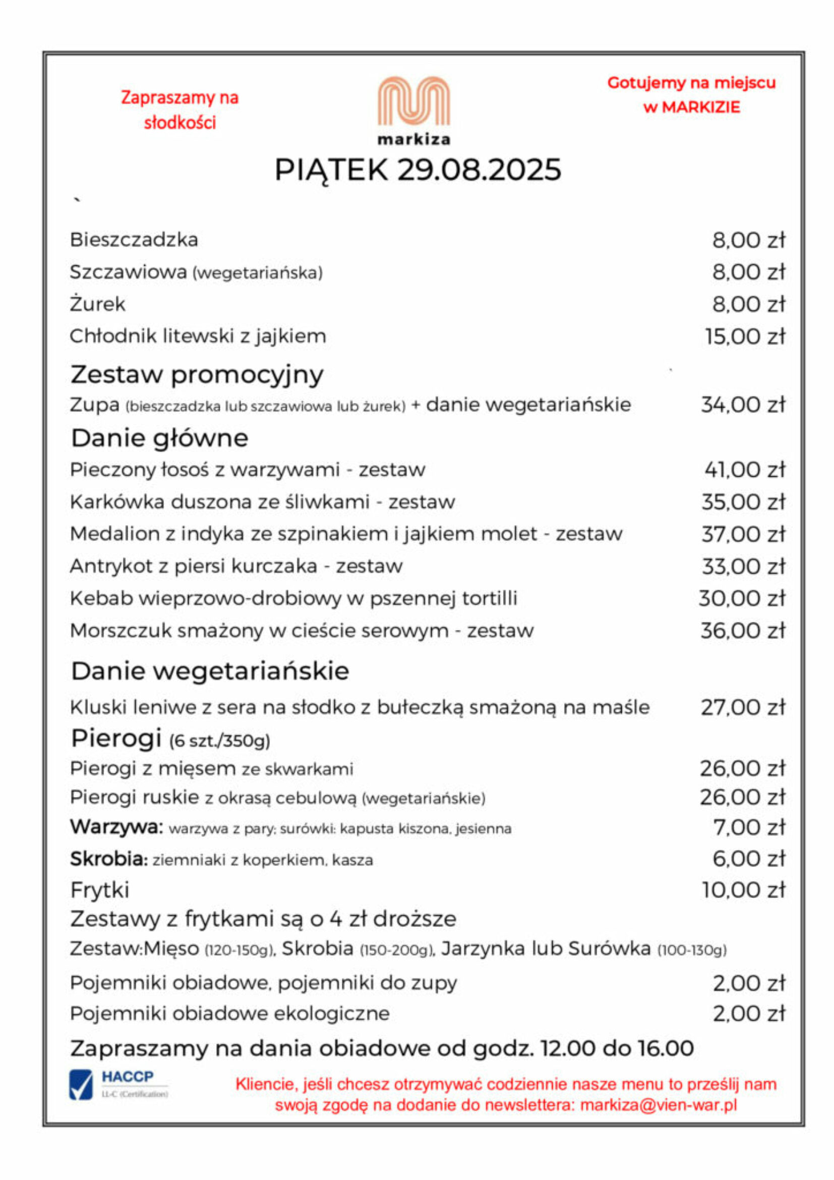 menu 29.08 mk