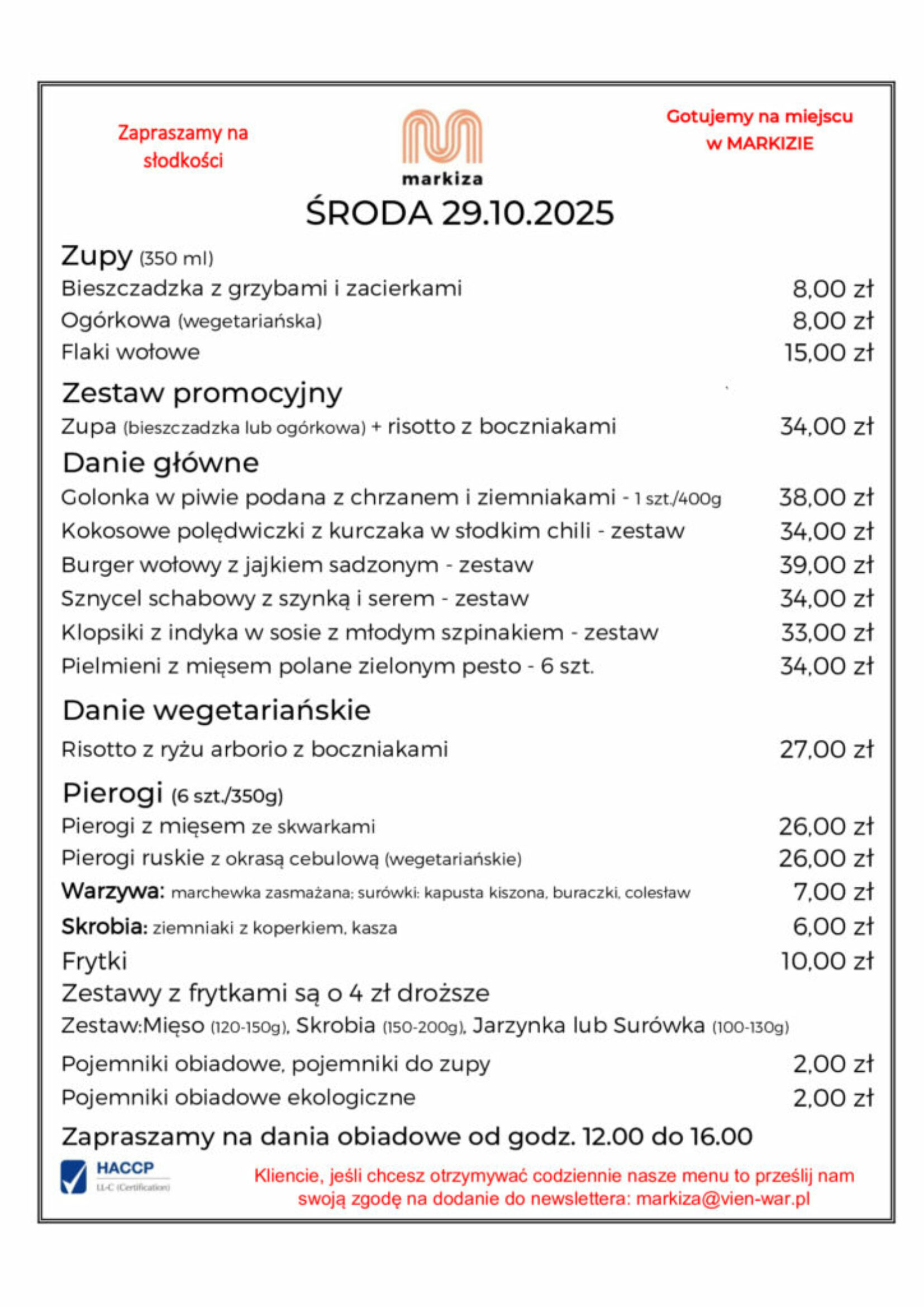 menu 29.10